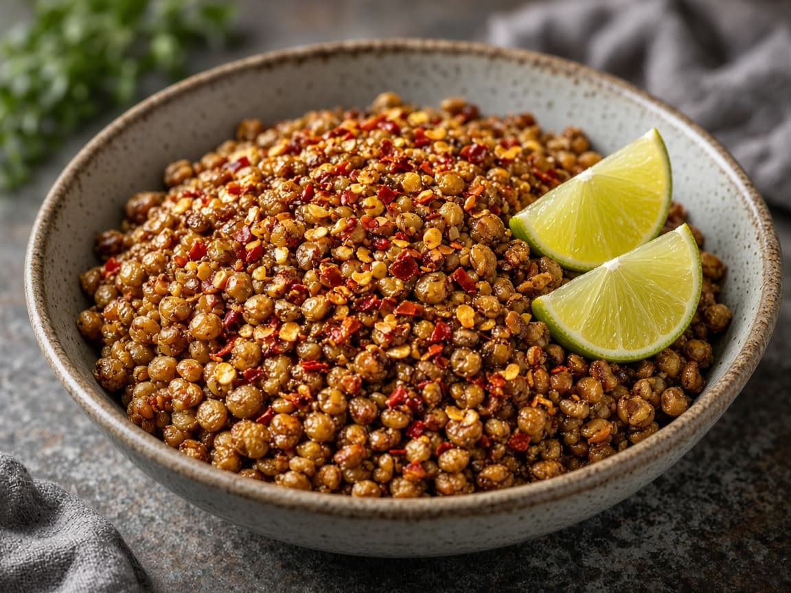 Crispy linser med chili og lime