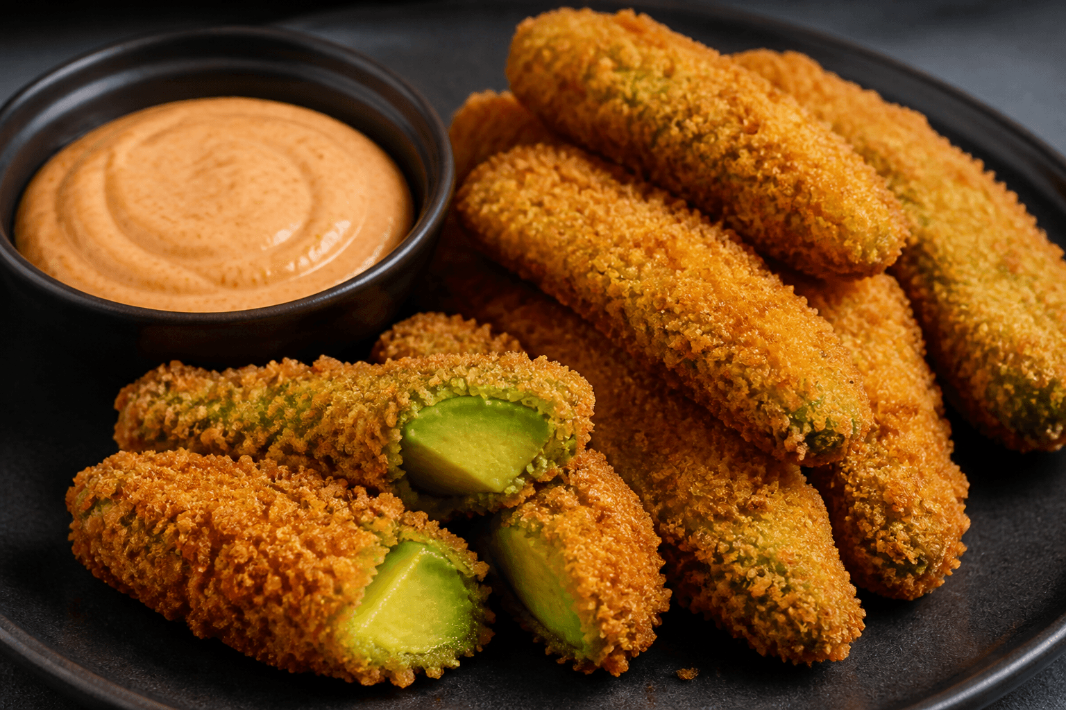 Sprøde panko-avocadofritter med chilimayo