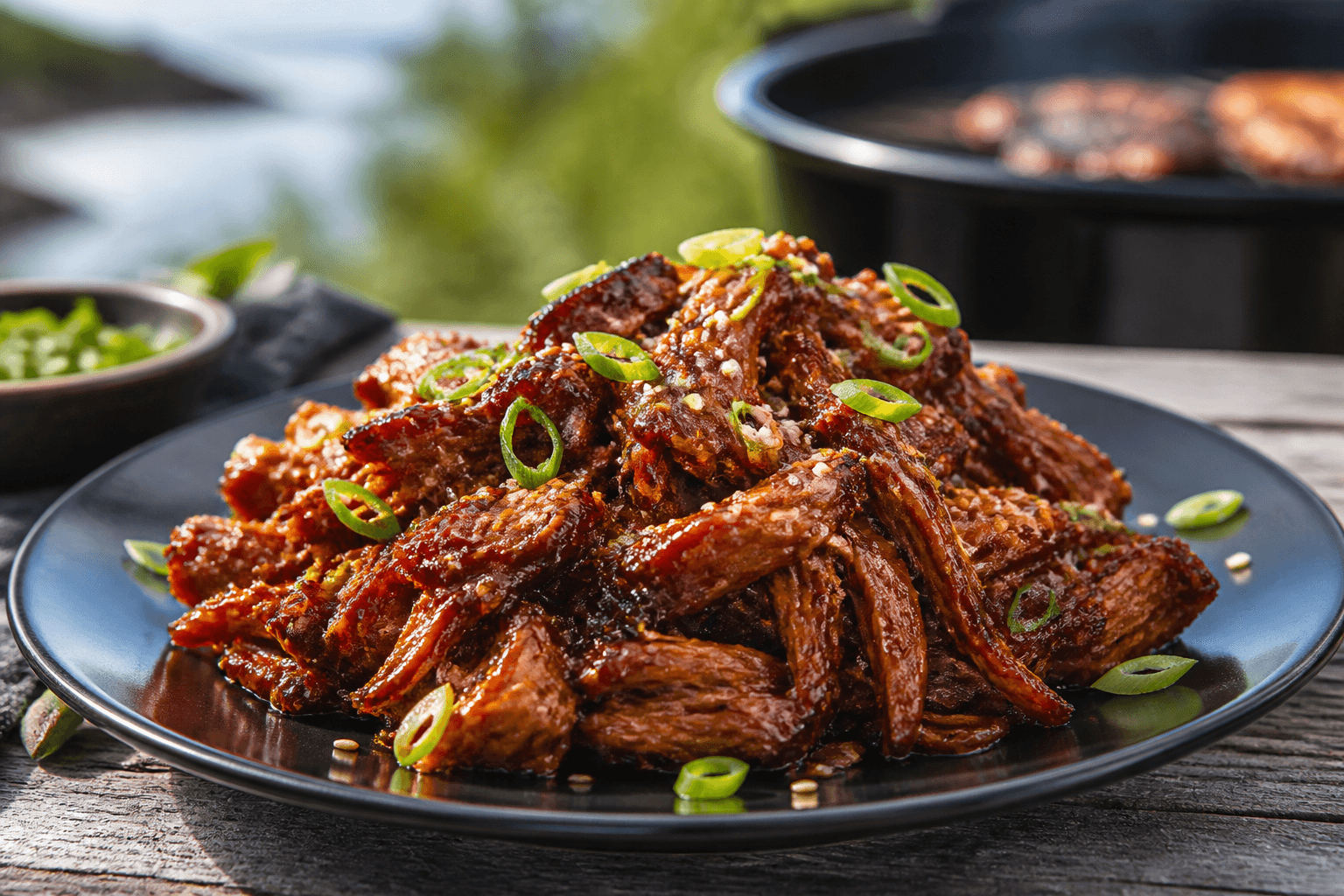 Sticky asiatisk pulled pork med ingefær, chili og glaze