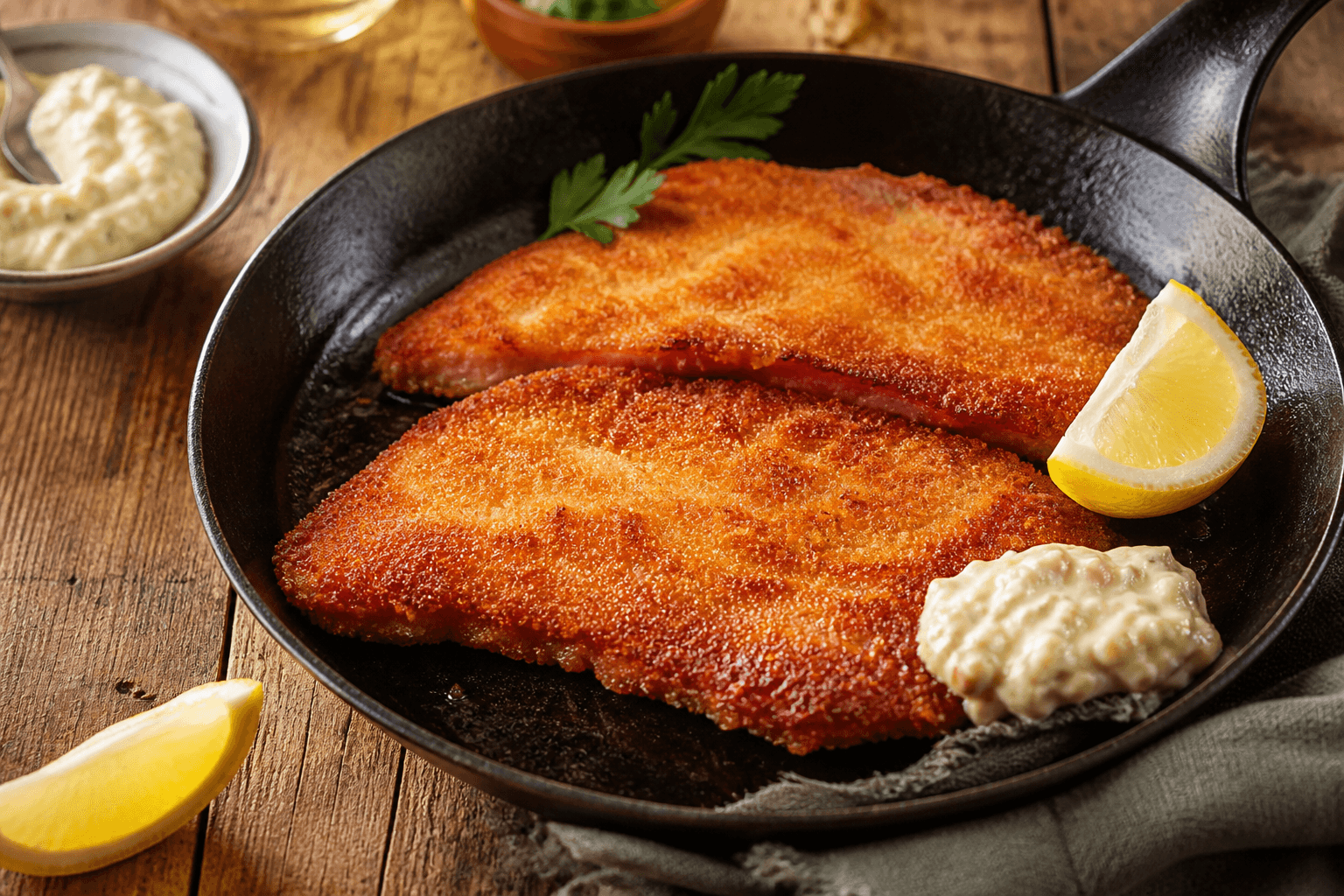 Saltimbocca med parmaskinke og salvie på pande