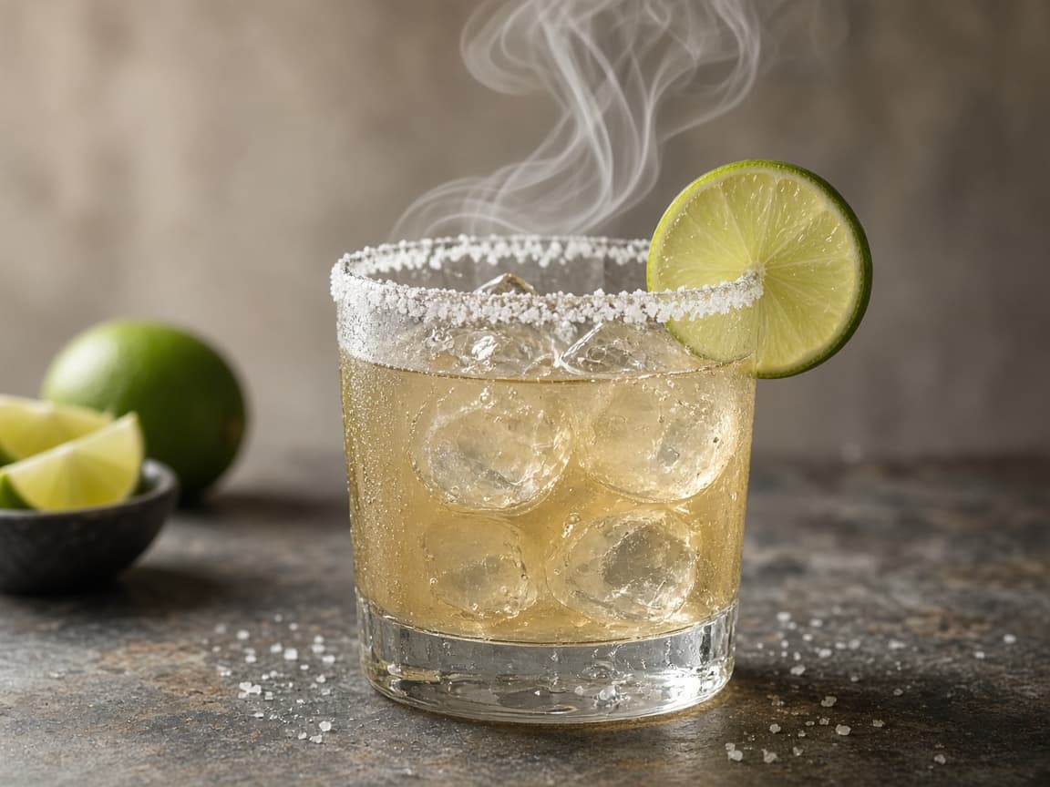 Smoked margarita med saltkant og røg