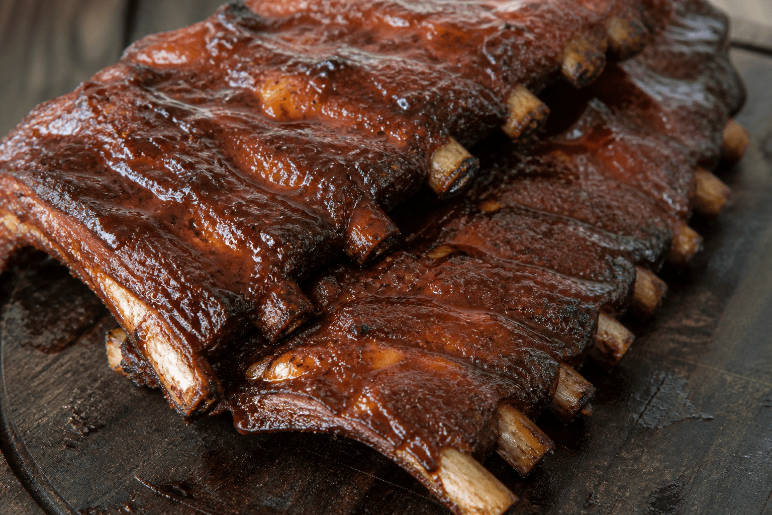 Glaserede smoked pork ribs