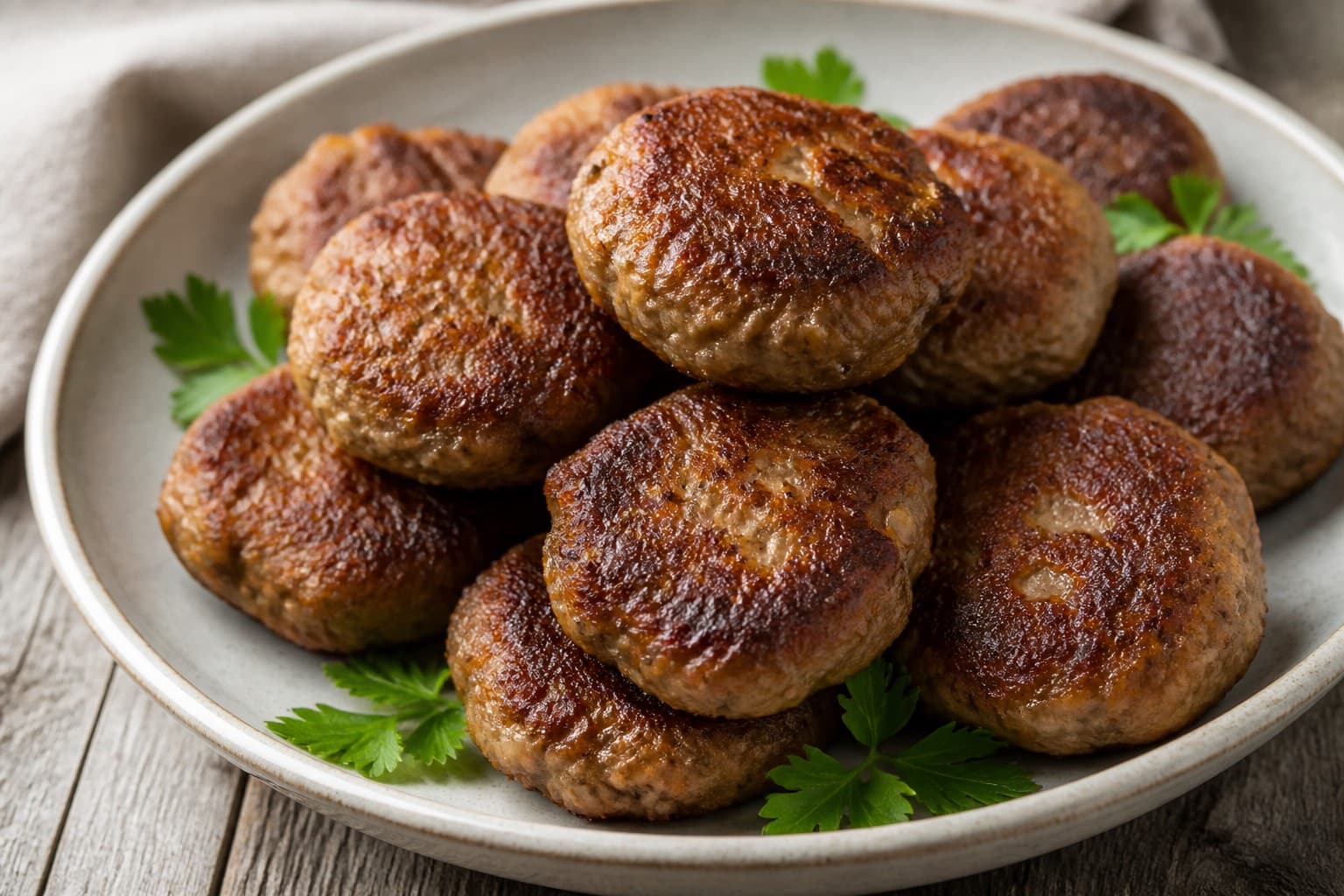 Klassiske danske frikadeller på pande