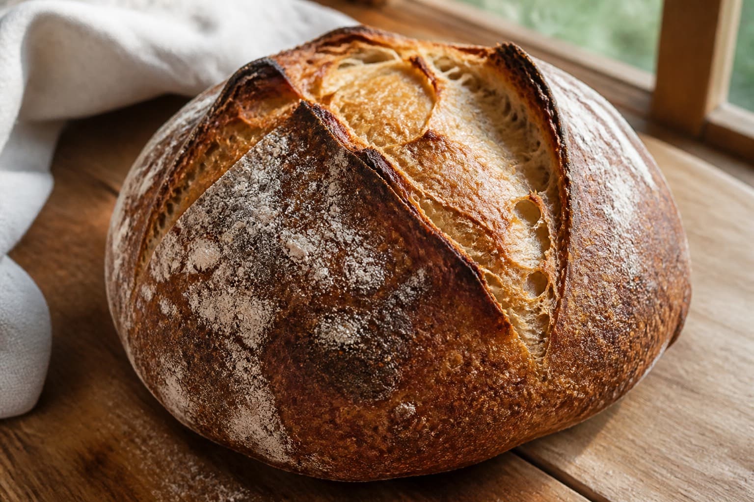 Rustikt grydebrød med knasende skorpe