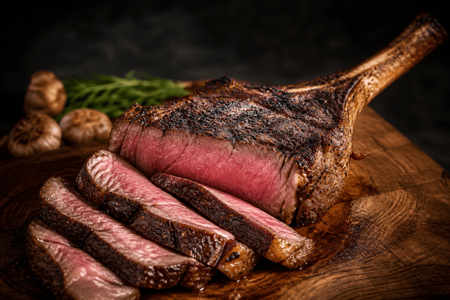 Tomahawk steak sous vide med grillskorpe og langt ben